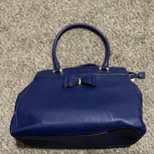 Navy blue purse with bow